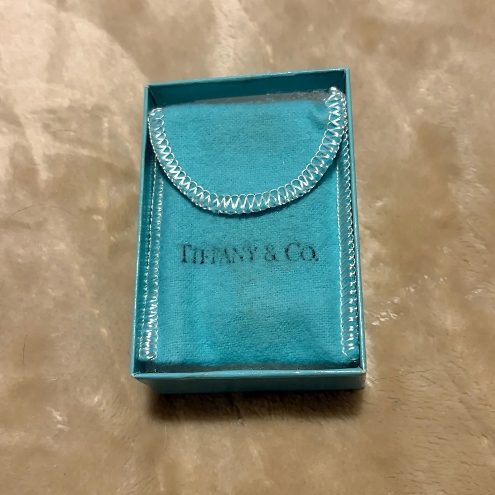 Tiffany & Co. Sterling Silver Clip with pouch and box. No engraving
